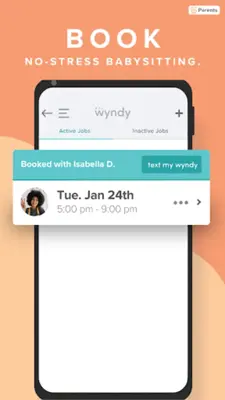 Wyndy Babysitting, simplified android App screenshot 4